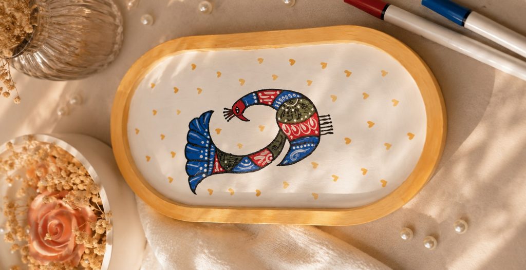 Hand Painted Concrete Tray