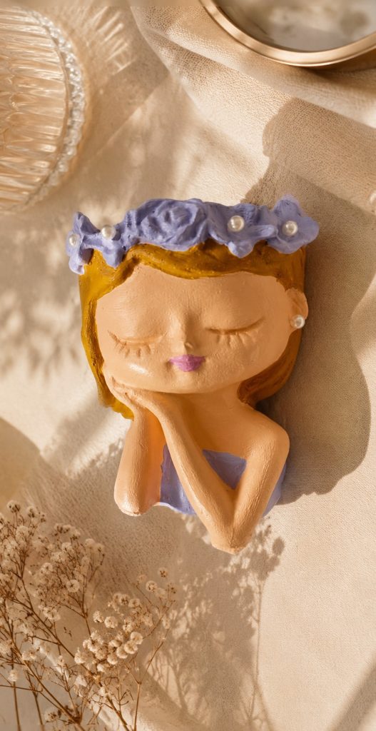Concrete Girl Vase